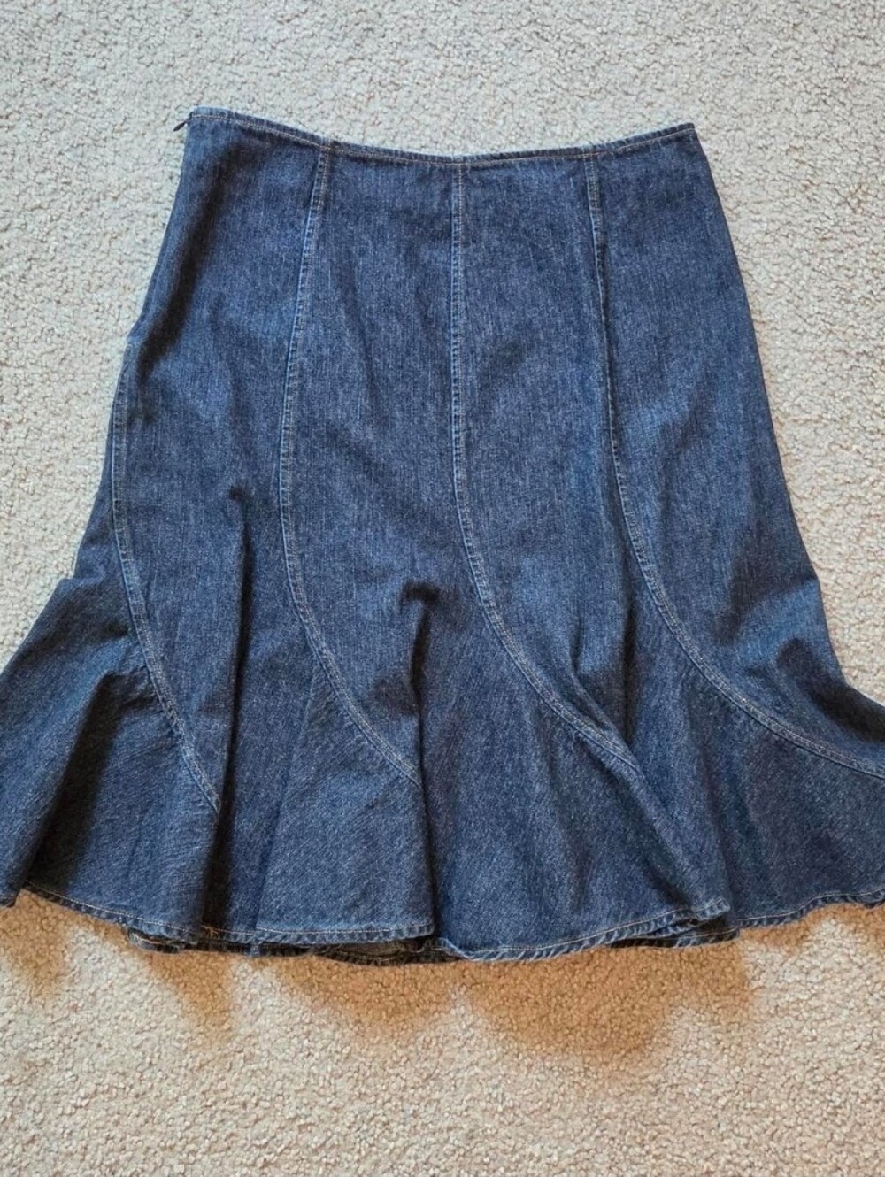 Vintage/y2k Jones New York Dark Blue Denim Skirt Size 8